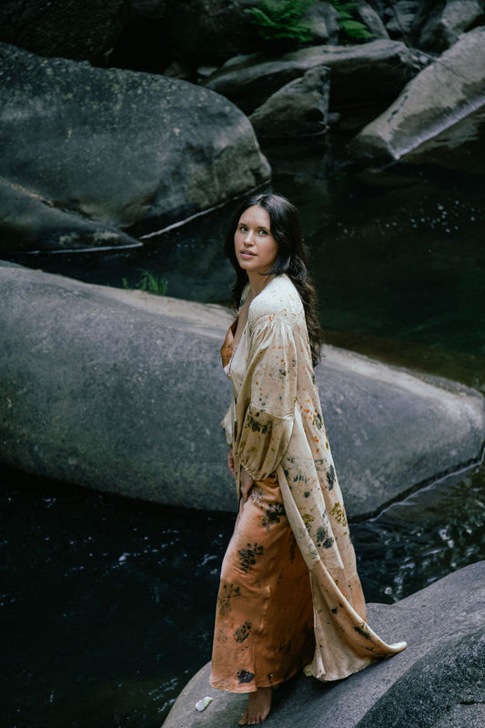 ASTRA Silk Kaftan Wrap Dress