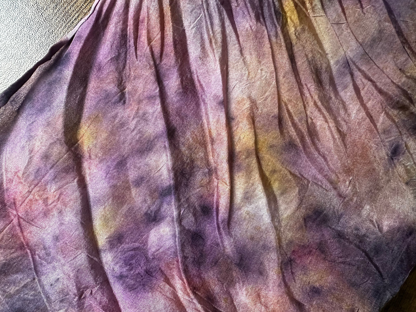 Botanical Dye Silk Bandana 11x11