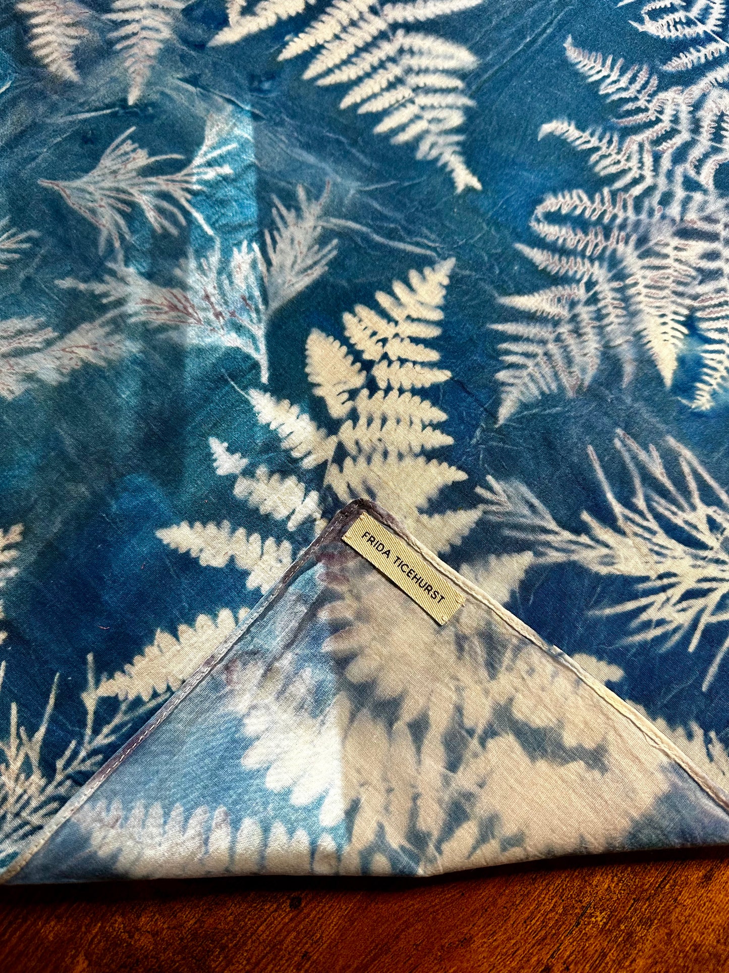 Fern & Cedar Cyanotype Bandana