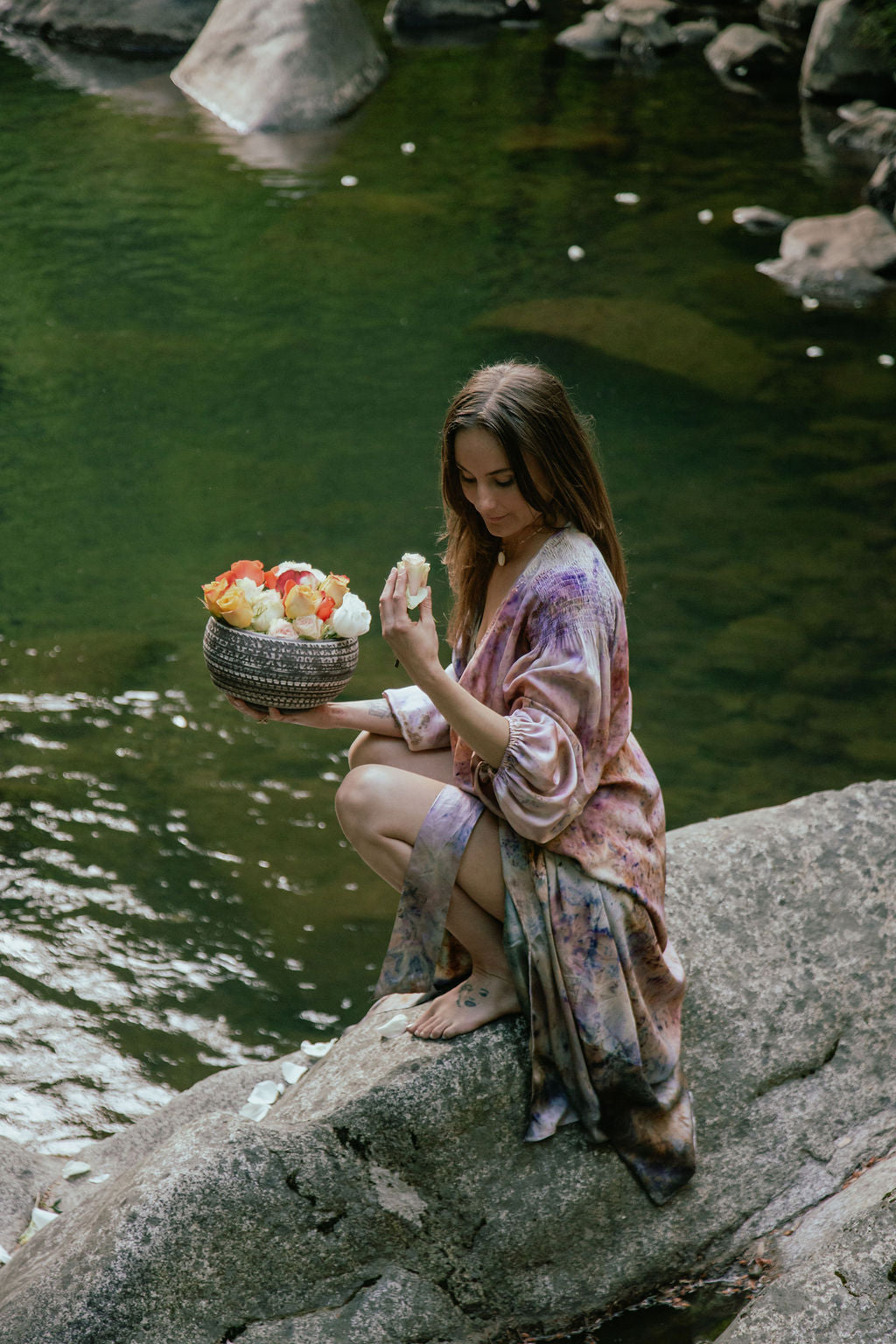 AURA Silk Kaftan Wrap Dress - Pre-Order