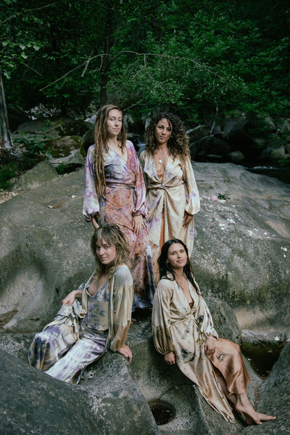 AURA Silk Kaftan Wrap Dress - Pre-Order