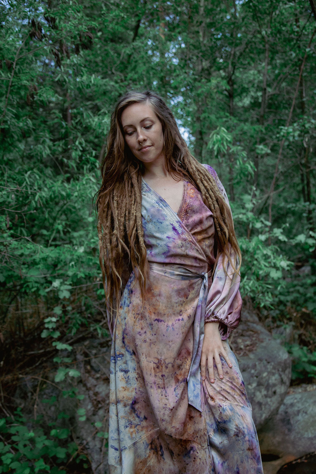 AURA Silk Kaftan Wrap Dress - Pre-Order