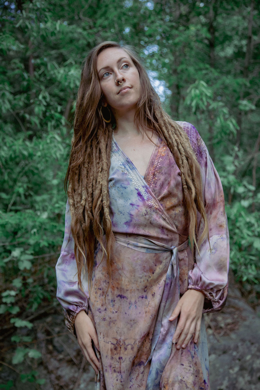 AURA Silk Kaftan Wrap Dress - Pre-Order