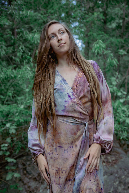 AURA Silk Kaftan Wrap Dress - Pre-Order