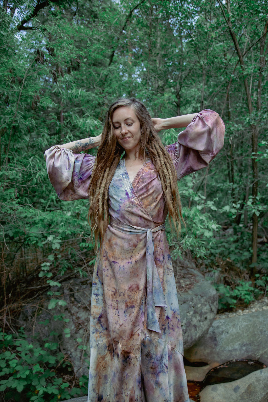 AURA Silk Kaftan Wrap Dress - Pre-Order