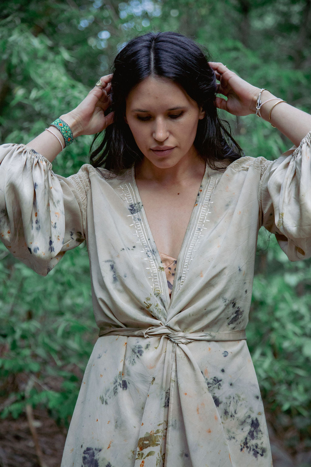 ASTRA Silk Kaftan Wrap Dress