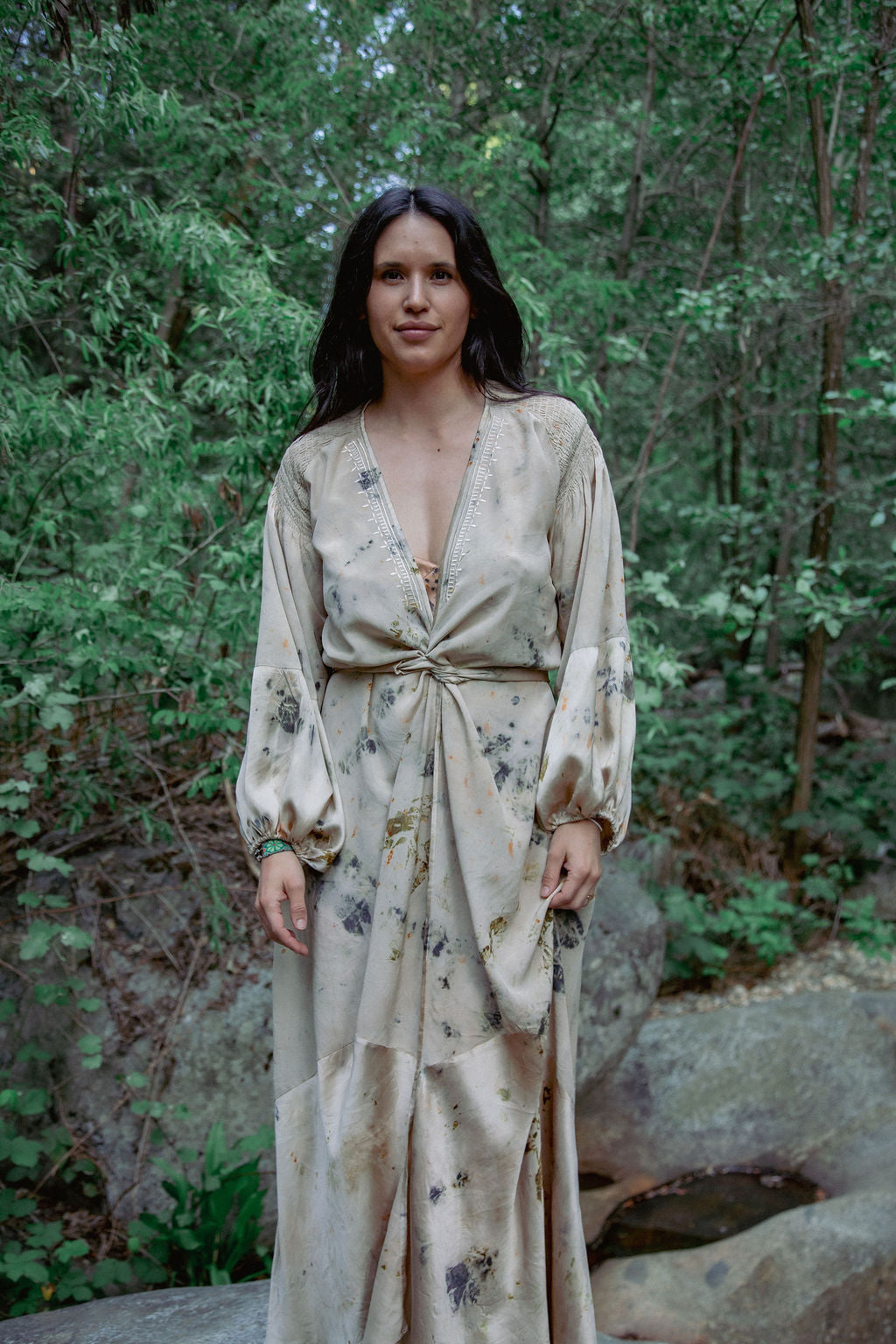 ASTRA Silk Kaftan Wrap Dress