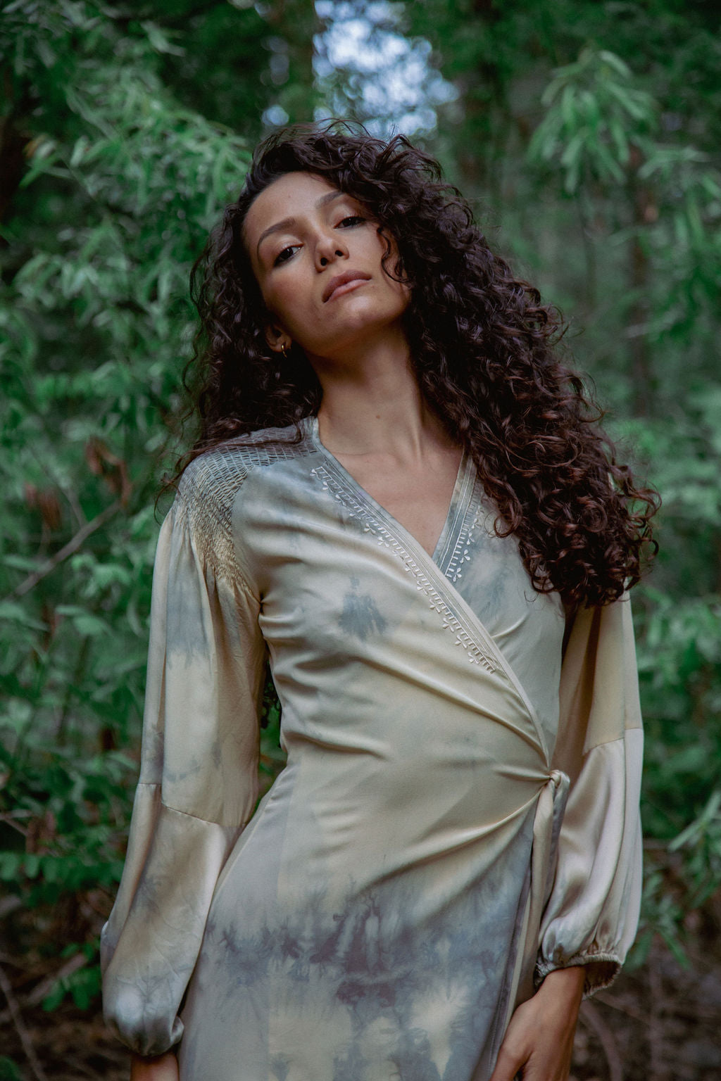 ASTRA Silk Kaftan Wrap Dress