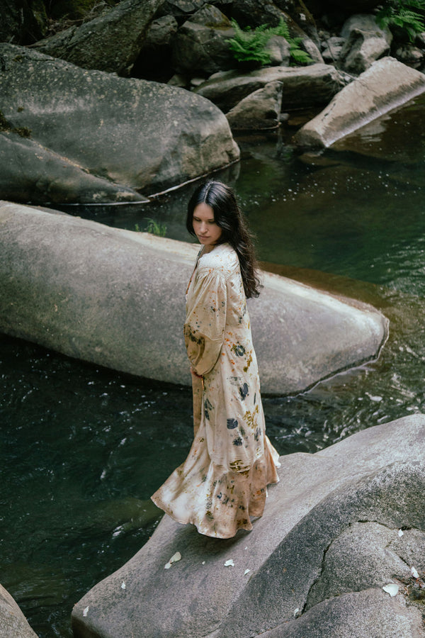 ASTRA Silk Kaftan Wrap Dress