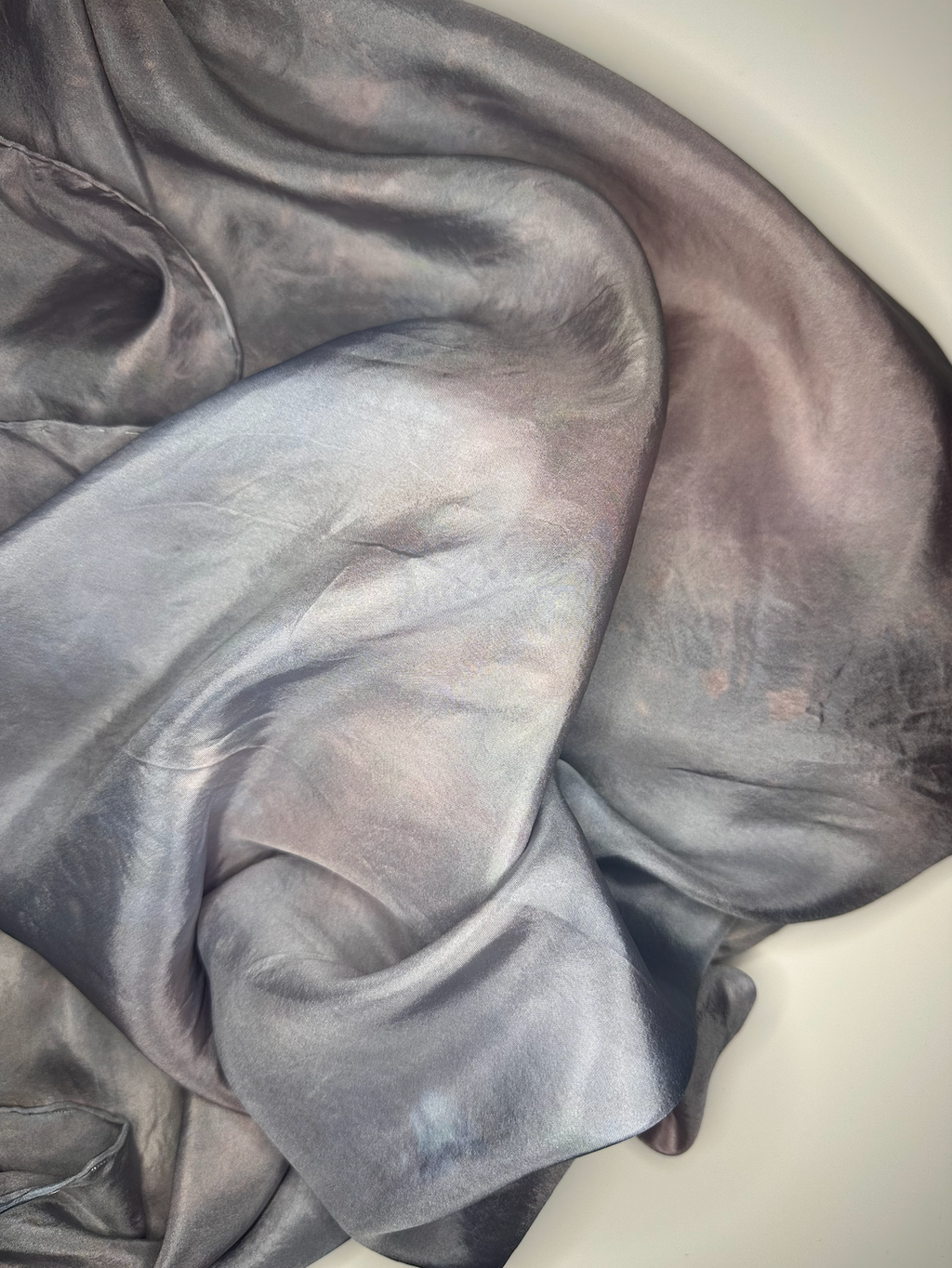 Blue Pink Iridescent Silk Scarf