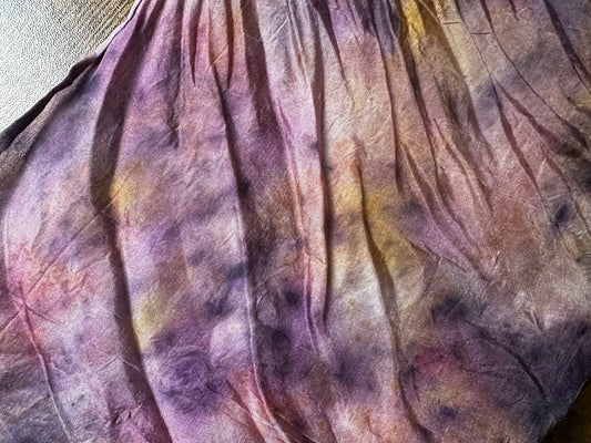Botanical Dye Silk Bandana 11x11
