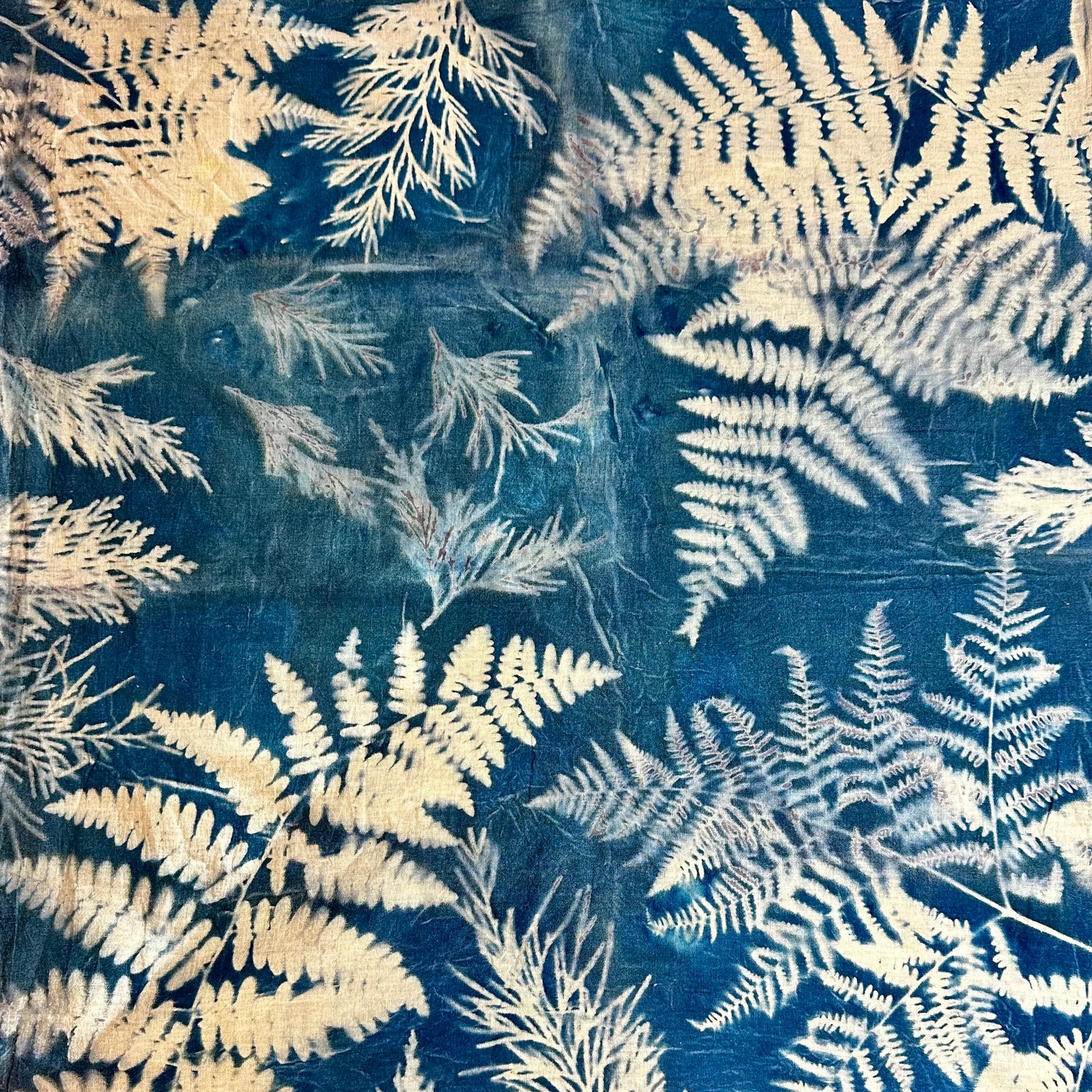 Fern & Cedar Cyanotype Bandana