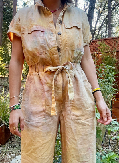 Rainbow Linen Jumpsuit | Size 8