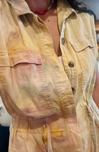 Rainbow Linen Jumpsuit | Size 8
