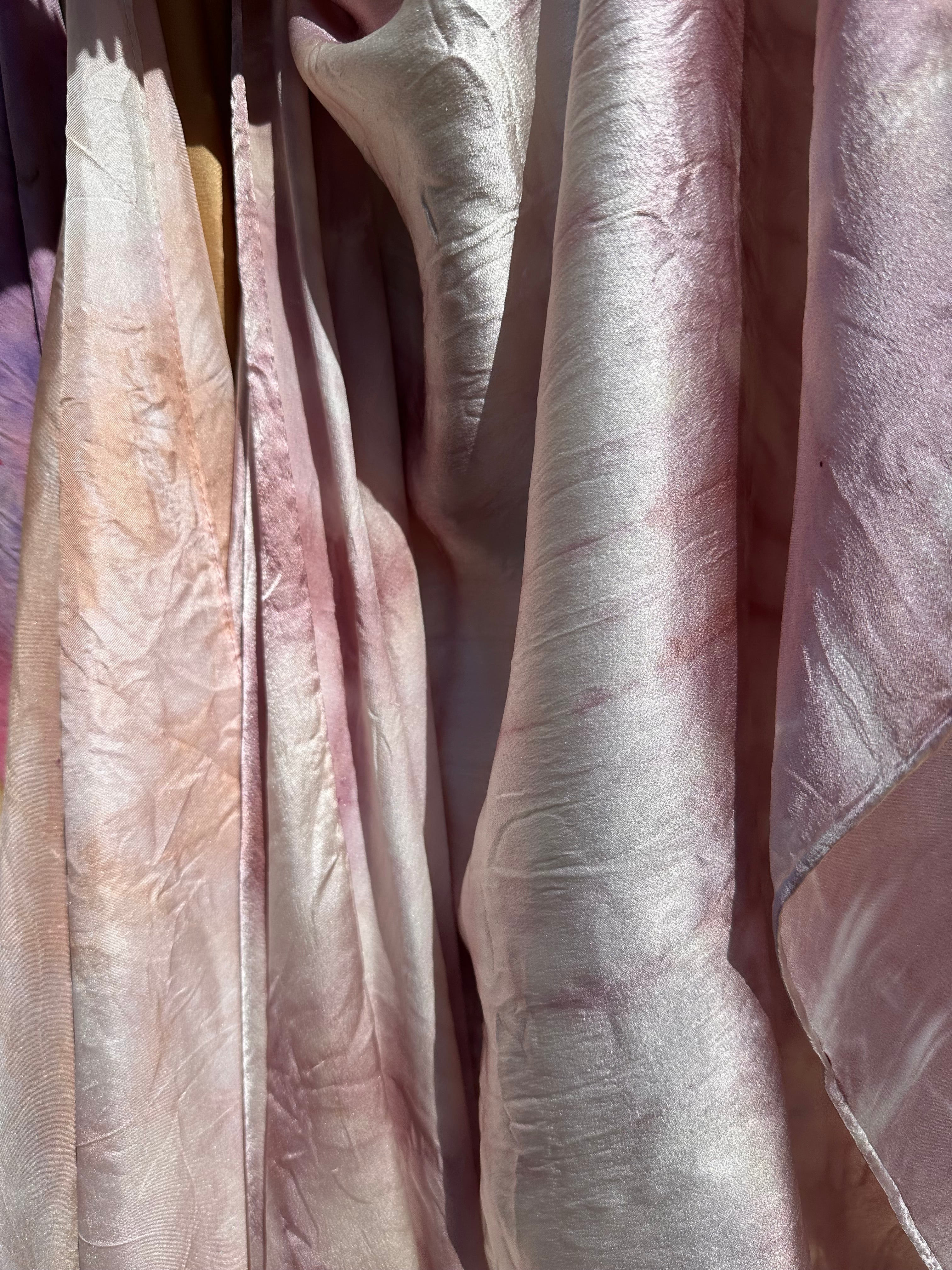 Pink Shibori Silk Scarf