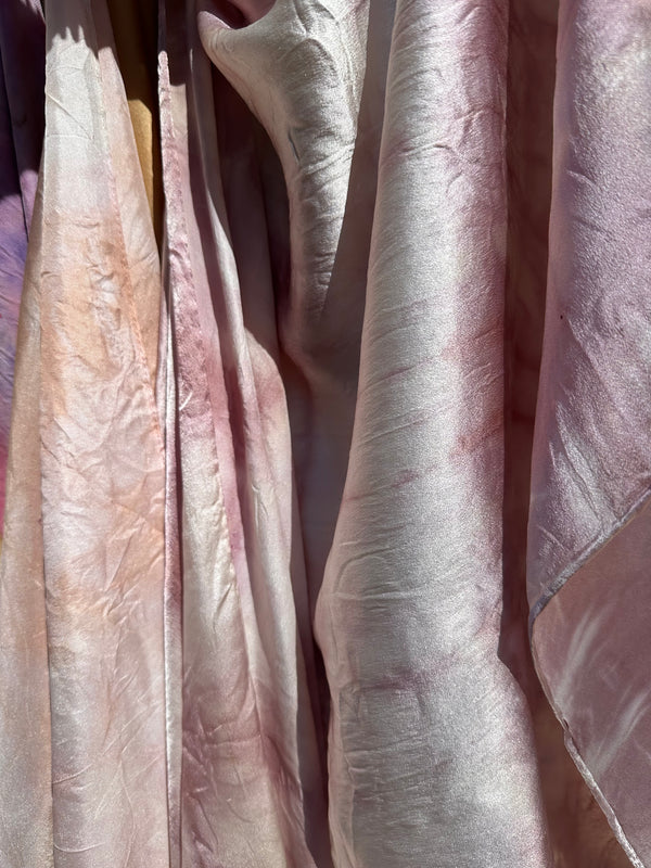Pink Shibori Silk Scarf