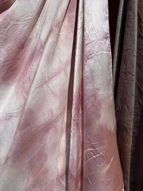 Pink Shibori Silk Scarf
