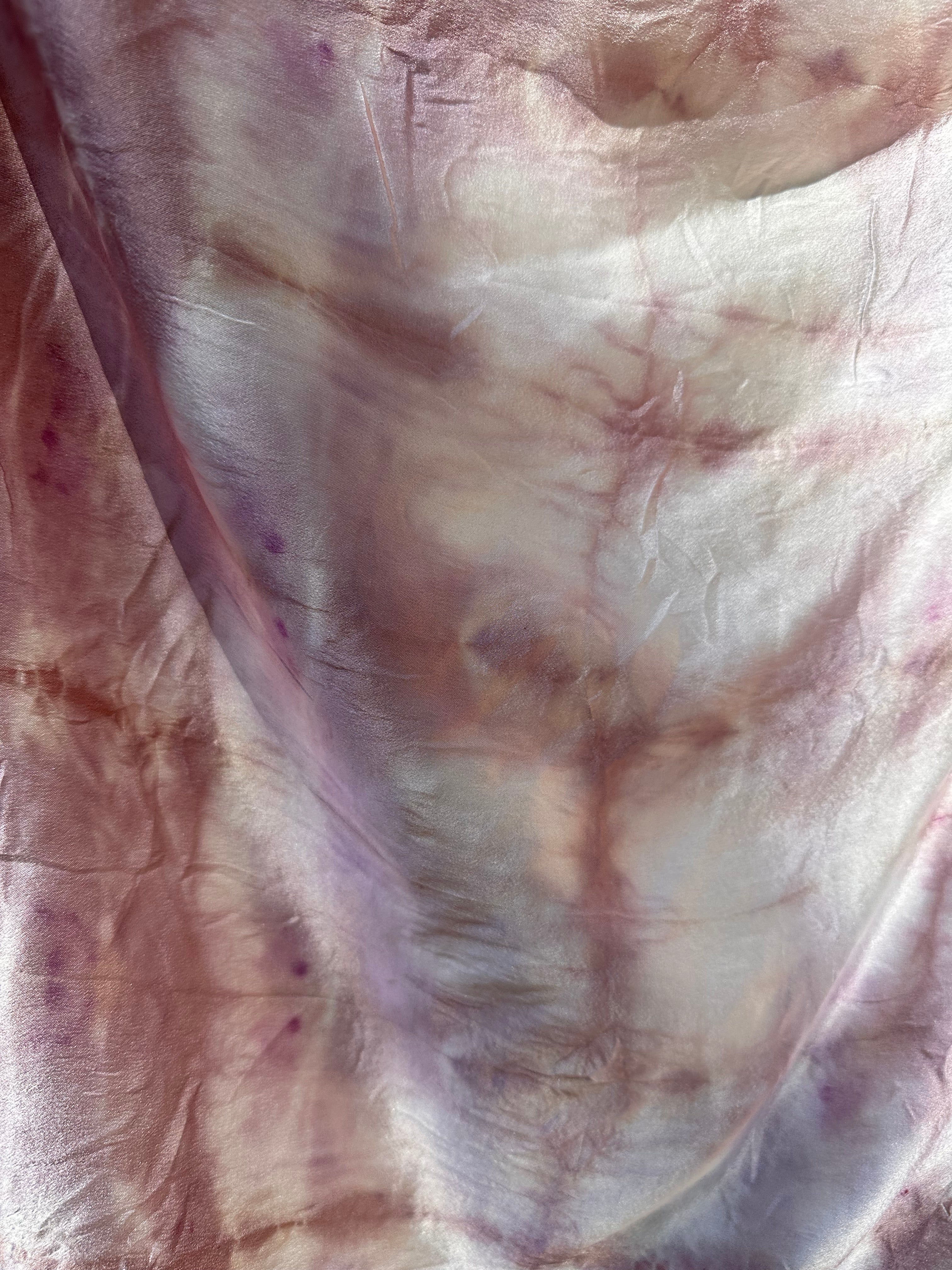 Pink Shibori Silk Scarf