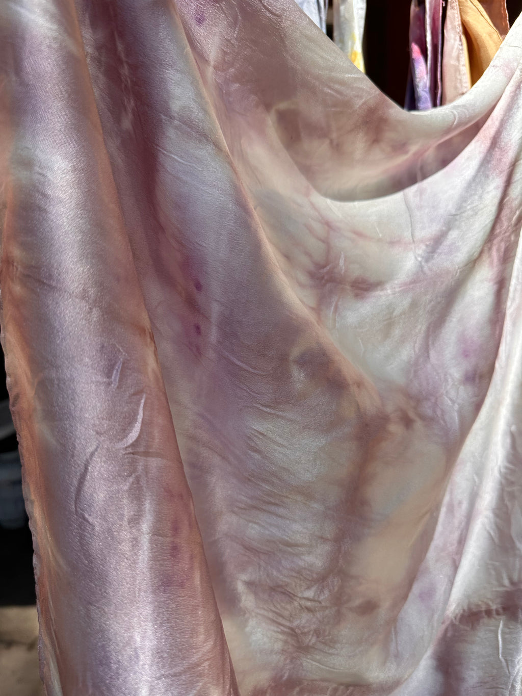 Pink Shibori Silk Scarf