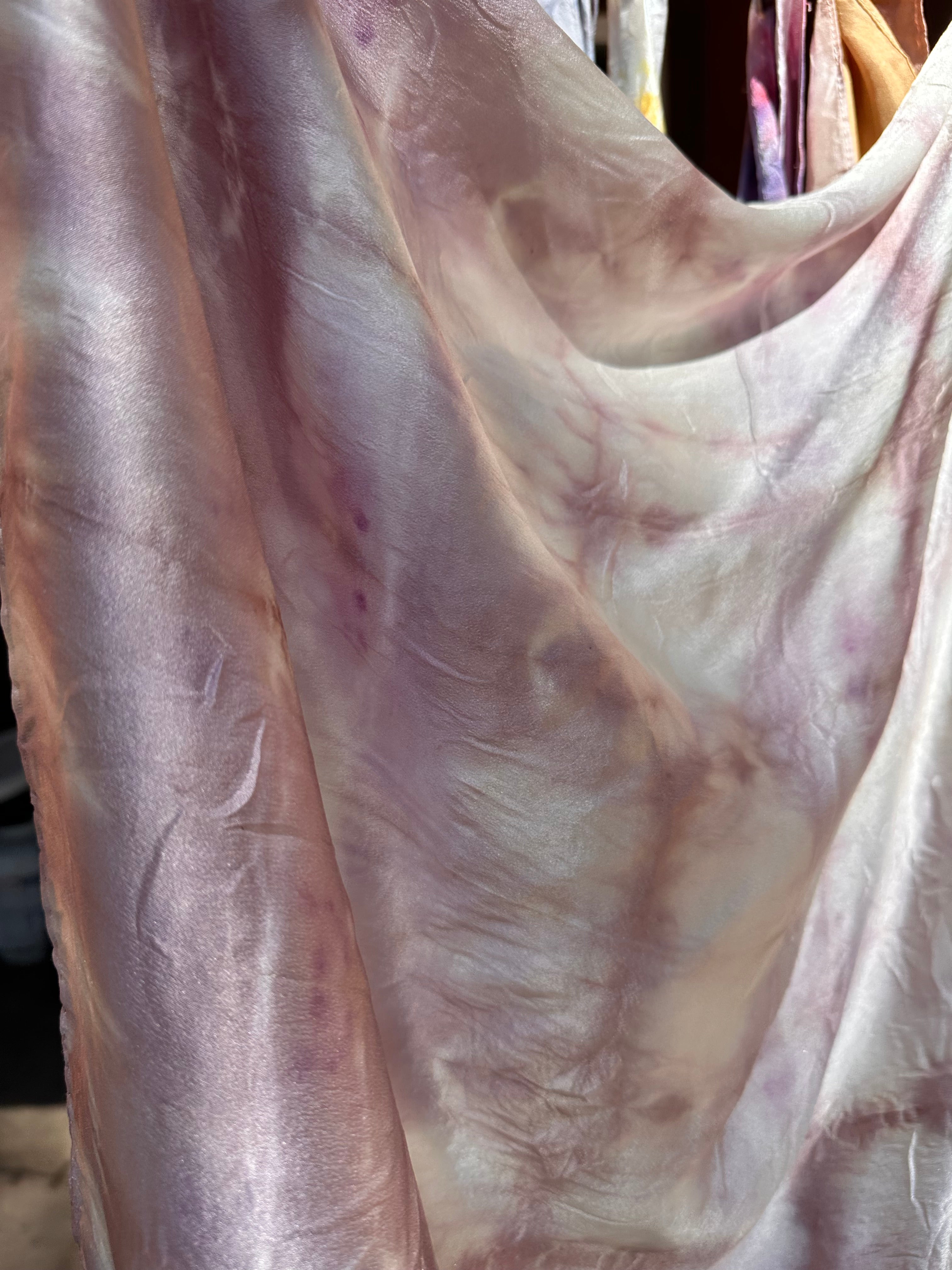 Pink Shibori Silk Scarf