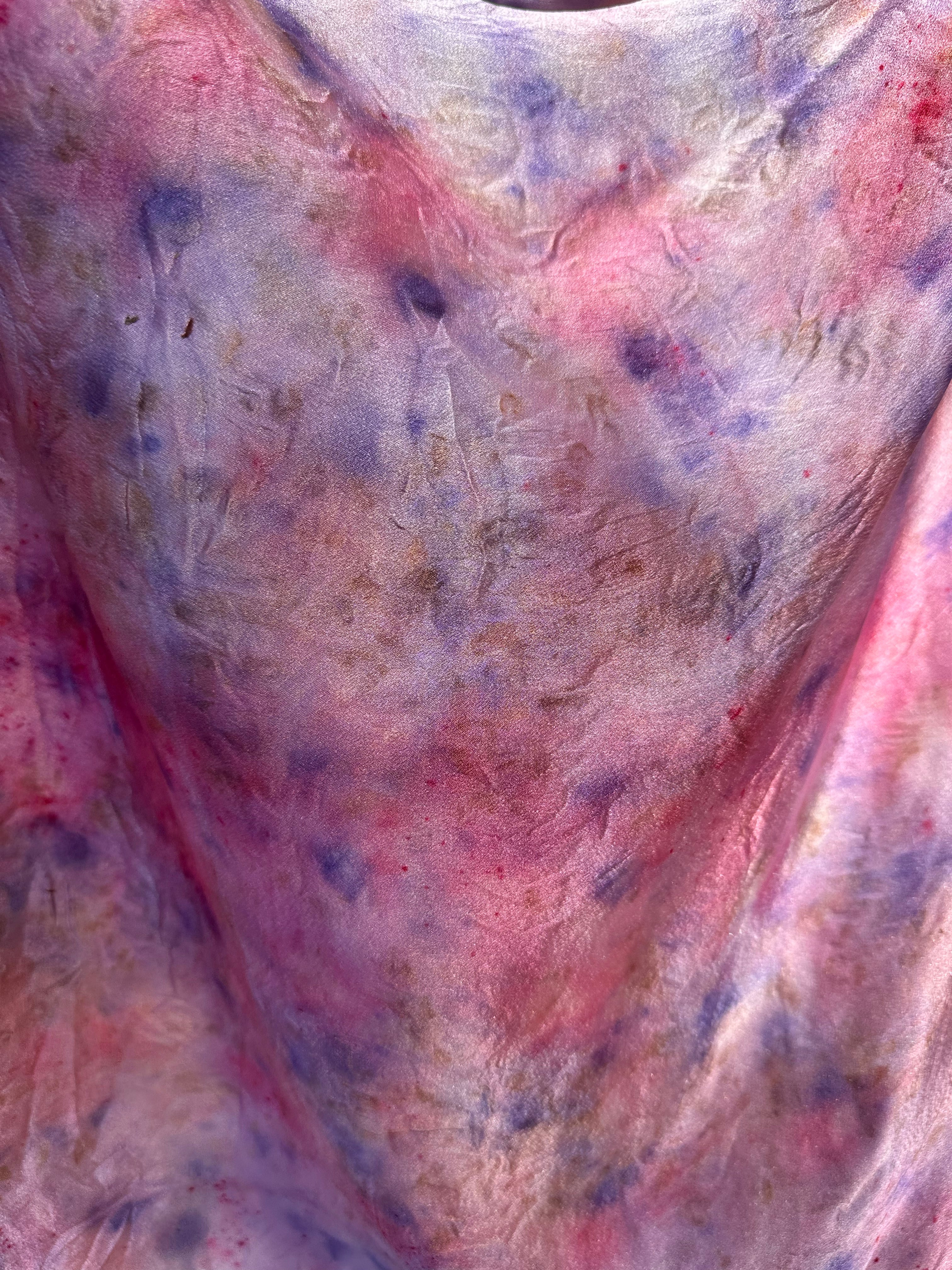 Purple Garden Silk Scarf