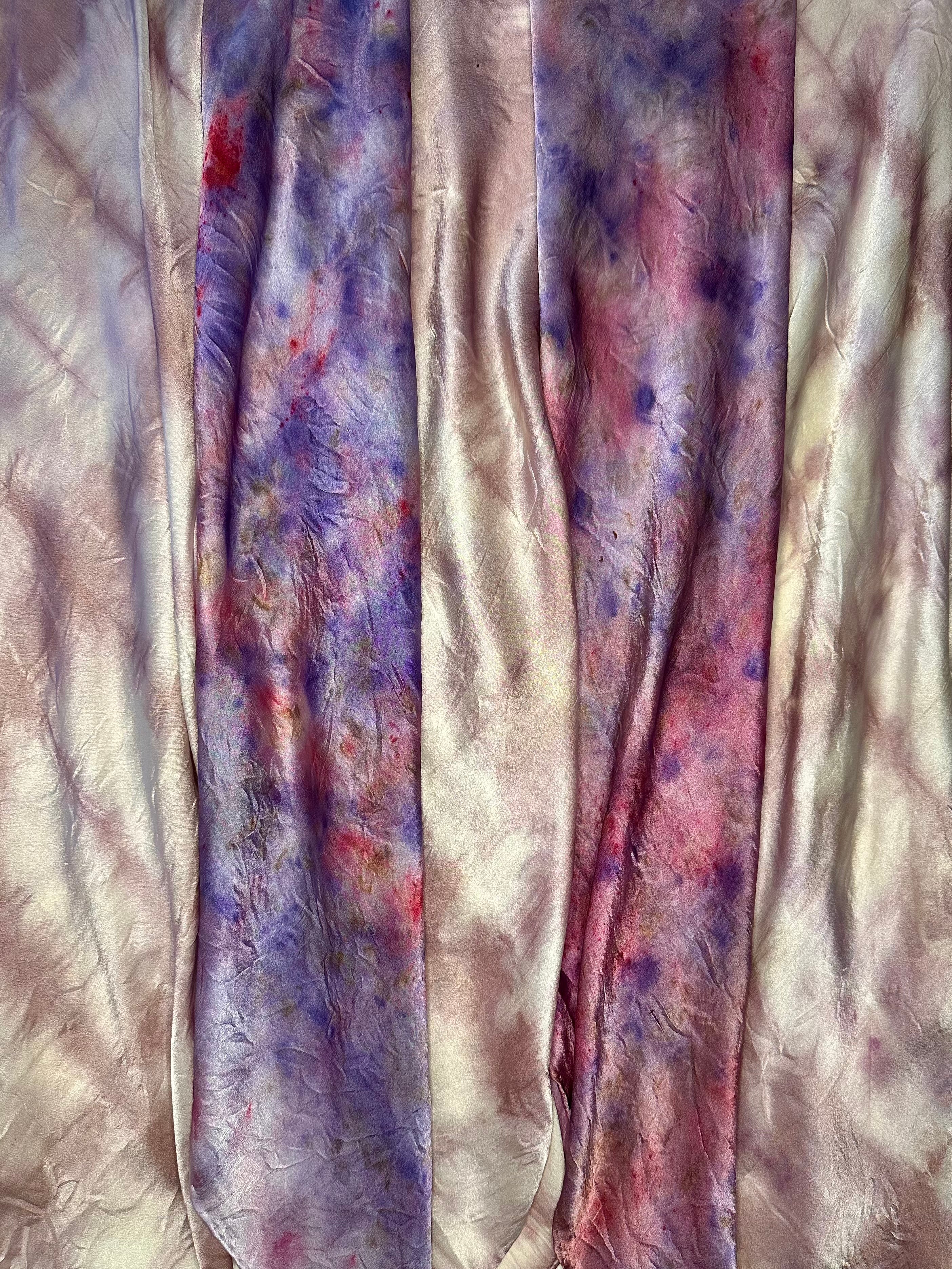 Purple Garden Silk Scarf
